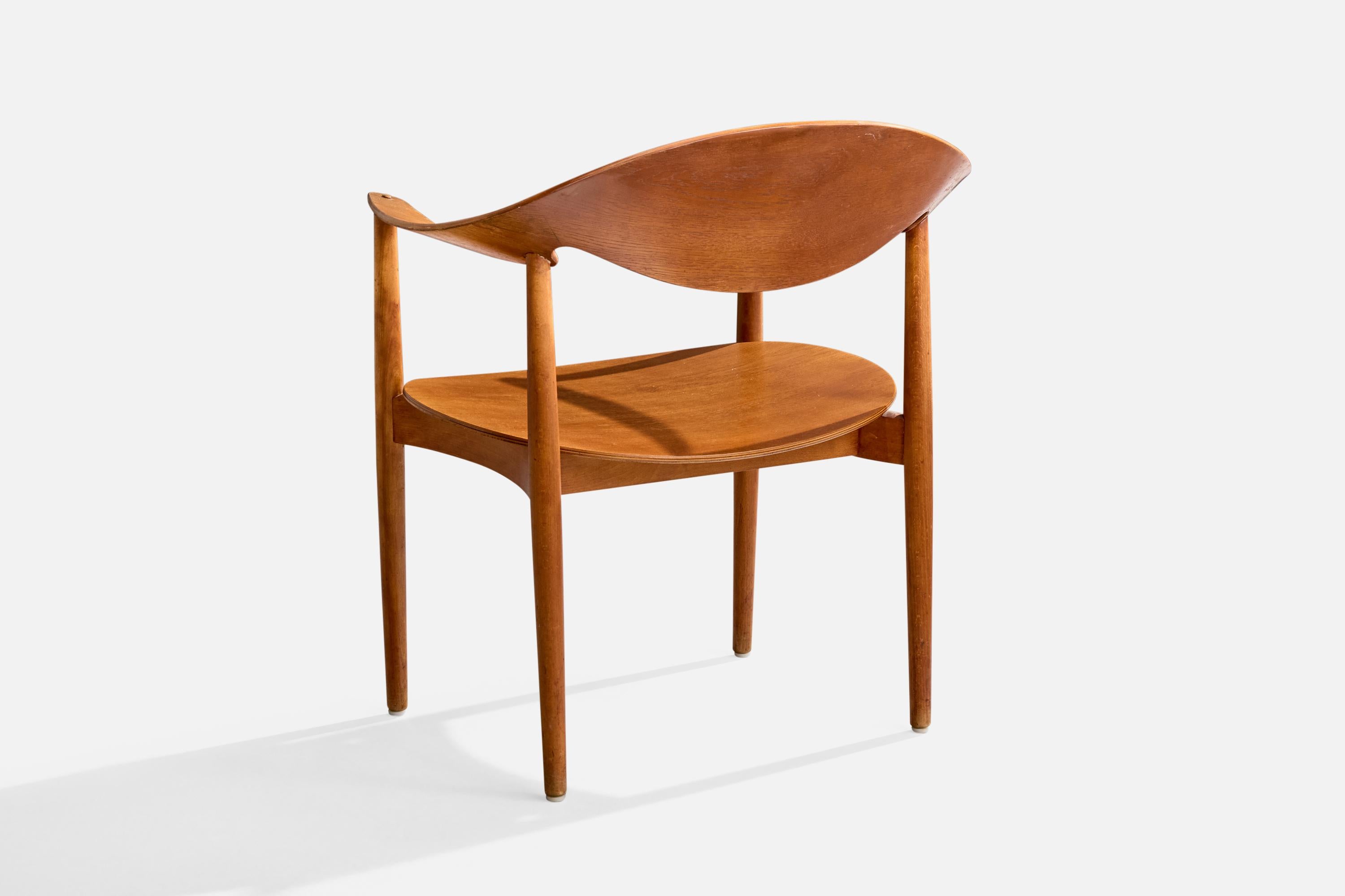 Aksel Bender Madsen et Ejner Larsen, fauteuil, teck, Danemark, années 1950 Bon état - En vente à High Point, NC