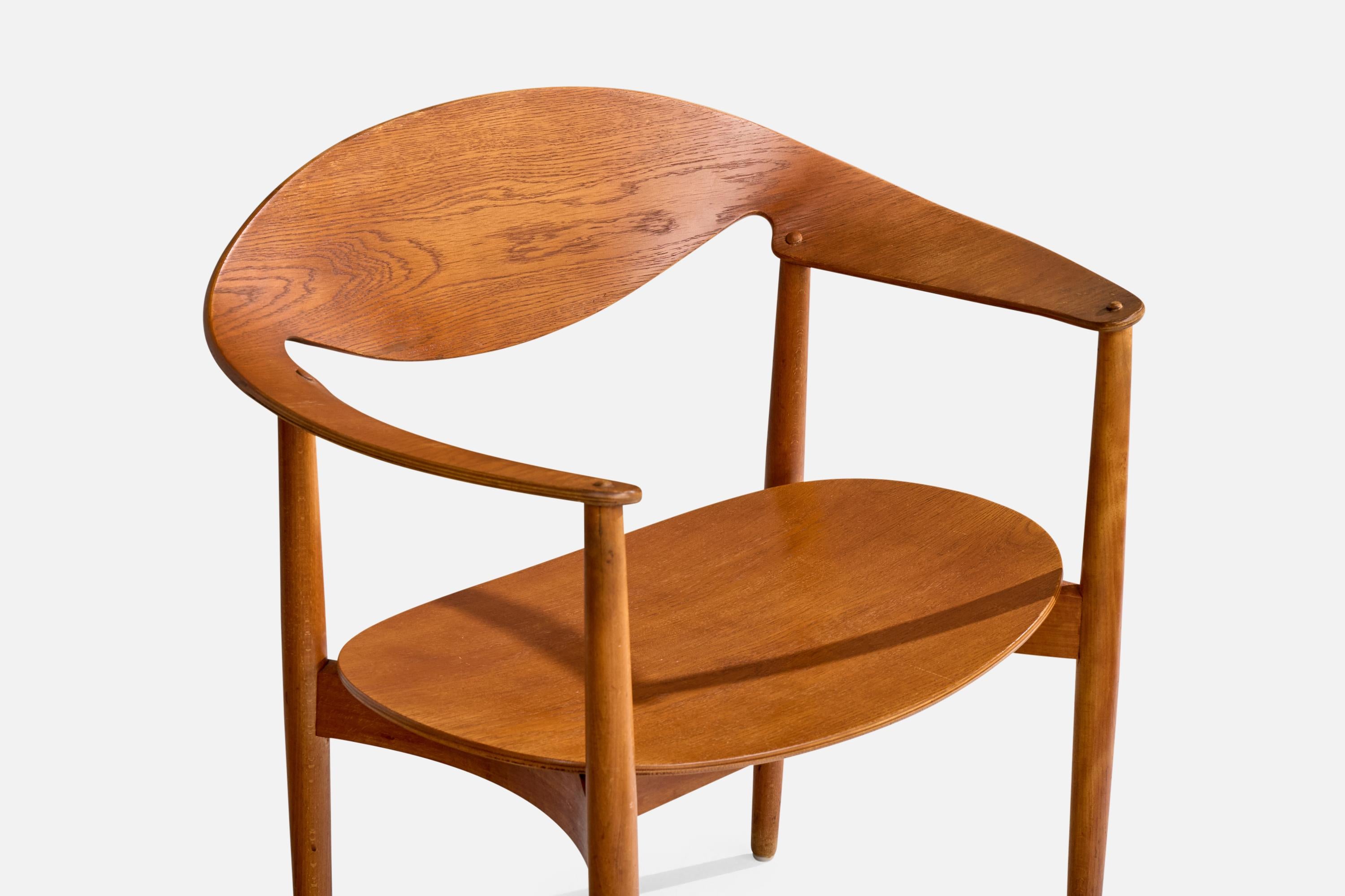 Teck Aksel Bender Madsen et Ejner Larsen, fauteuil, teck, Danemark, années 1950 en vente