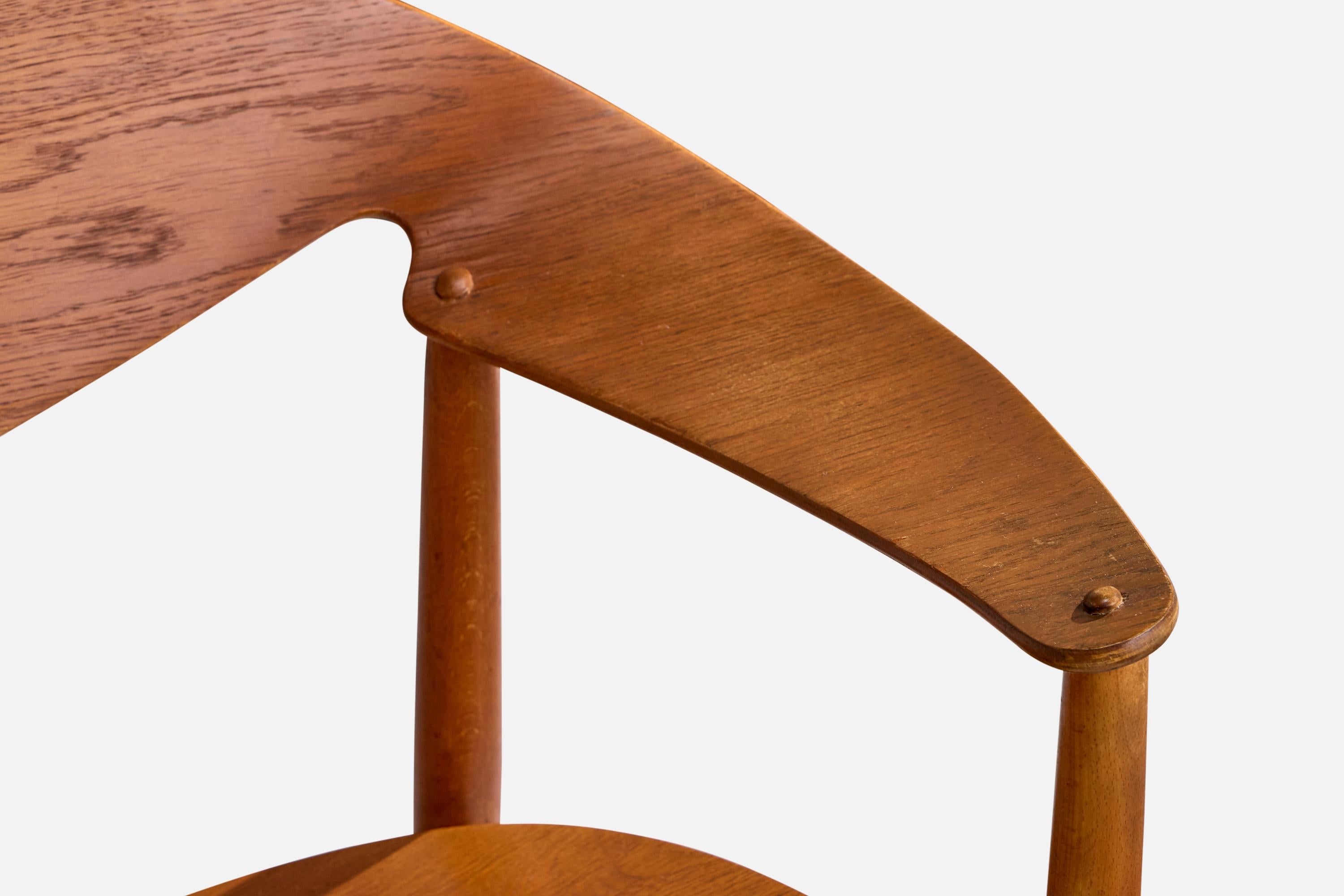 Aksel Bender Madsen et Ejner Larsen, fauteuil, teck, Danemark, années 1950 en vente 2