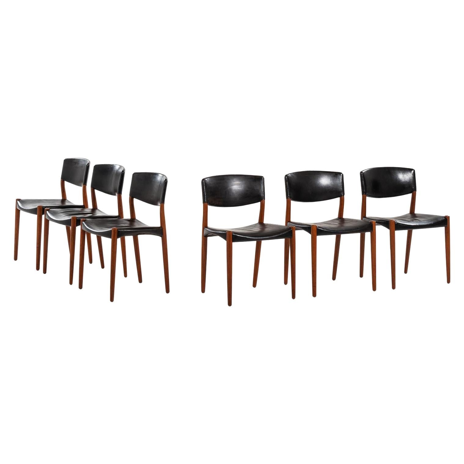 Aksel Bender Madsen & Ejner Larsen Dining Chairs by Cabinetmaker Willy Beck For Sale