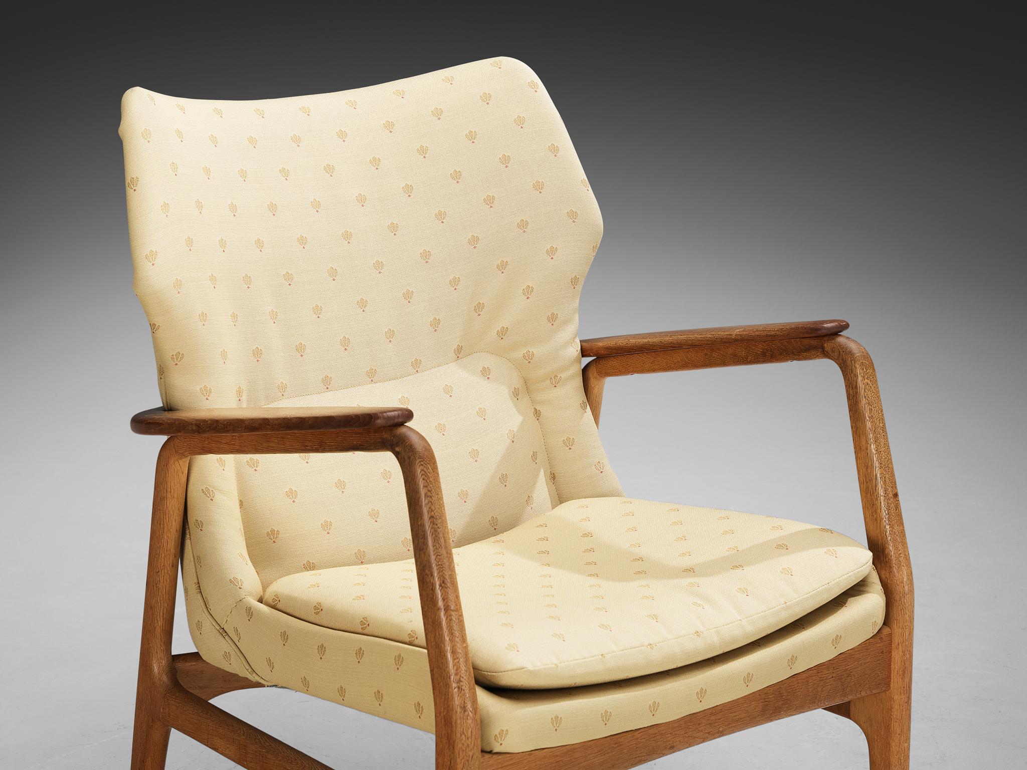 Mid-20th Century Aksel Bender Madsen for Bovenkamp Lounge Chair in Oak and Yellow Upholstery