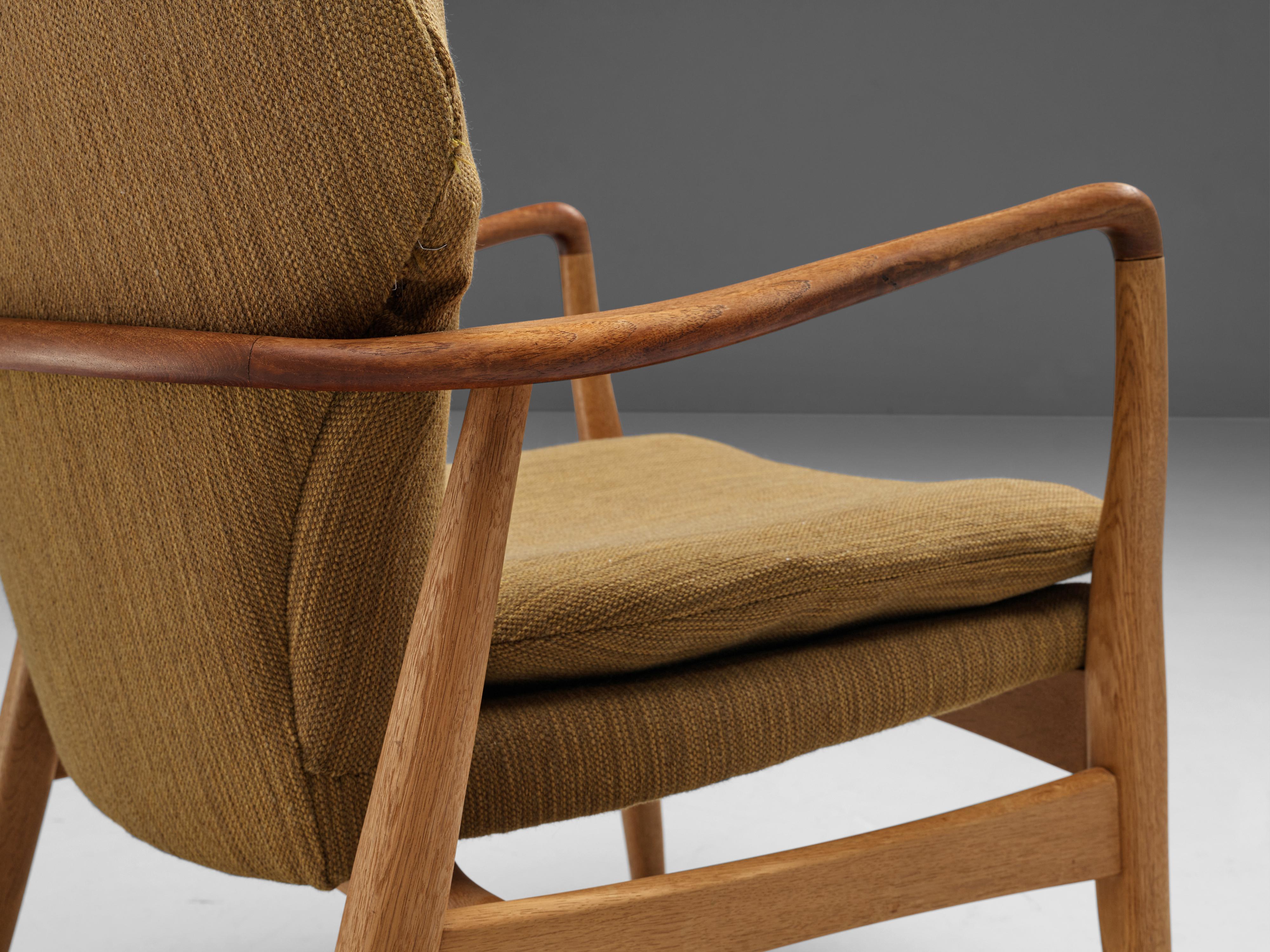 Scandinavian Modern Aksel Bender Madsen for Bovenkamp Lounge Chair in Oak and Teak
