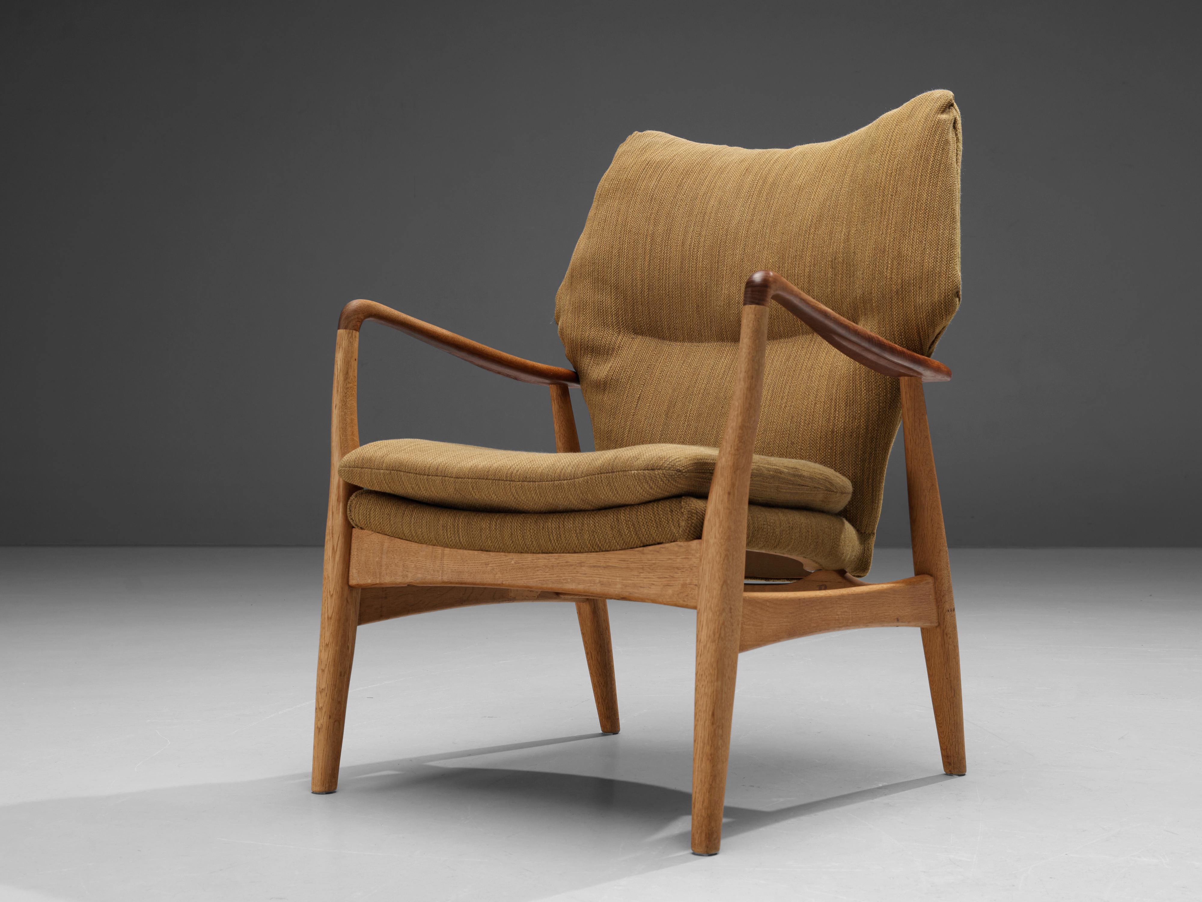 Aksel Bender Madsen for Bovenkamp Lounge Chair in Oak and Teak In Good Condition In Waalwijk, NL