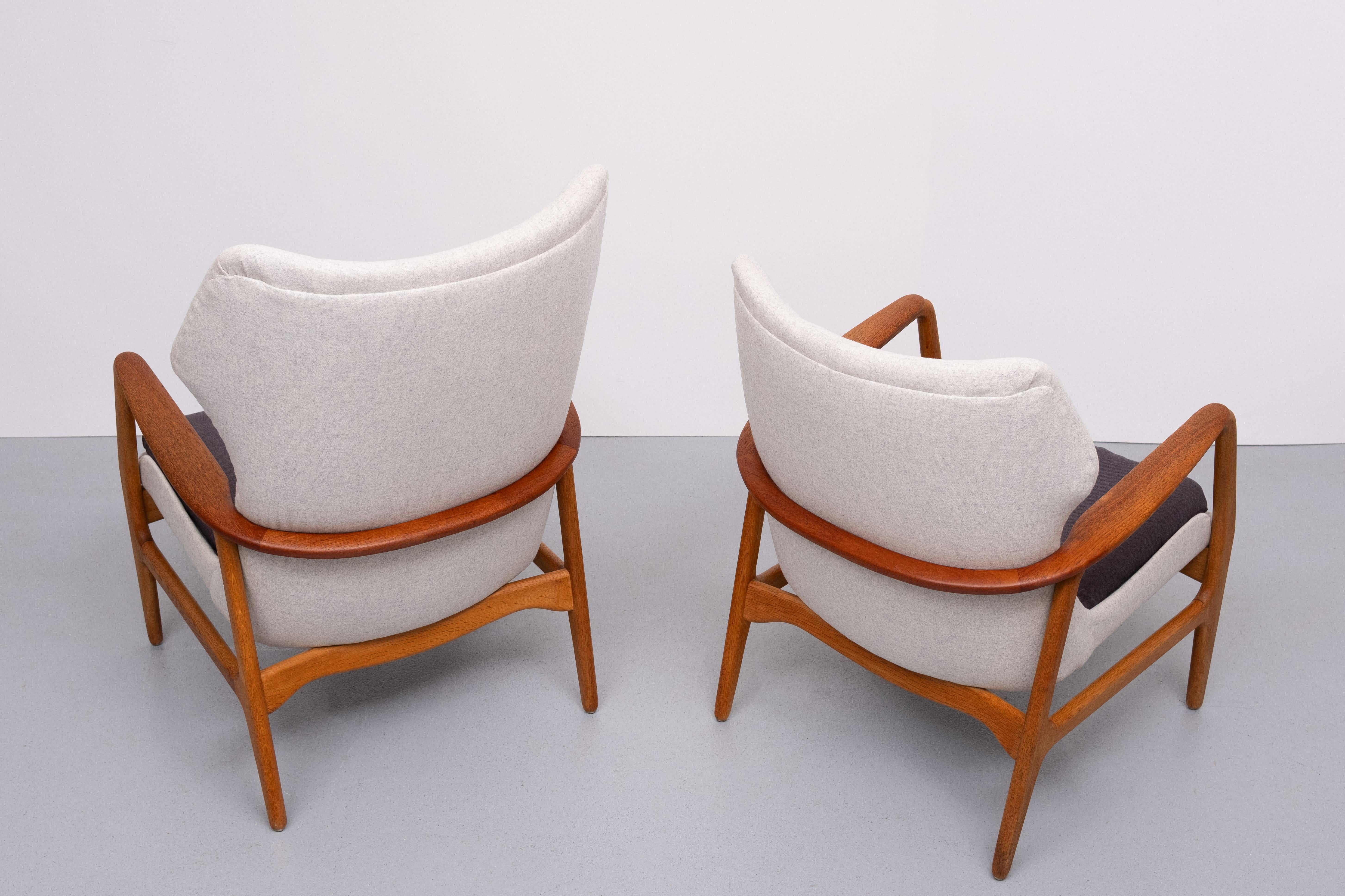 Milieu du XXe siècle Paire de chaises Karen Aksel Bender Madsen pour Bovenkamp Hollande  1960 en vente