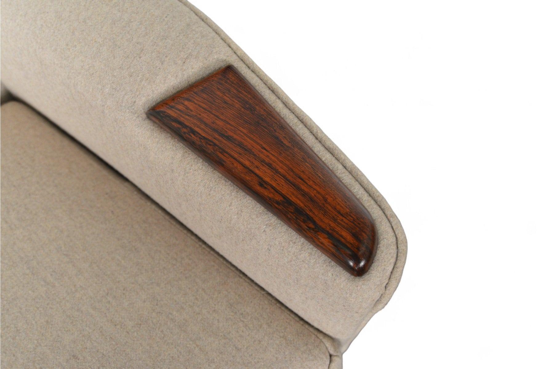 Mid-Century Modern Chaise longue Aksel Bender Madsen modèle 4401 en bois de rose en vente