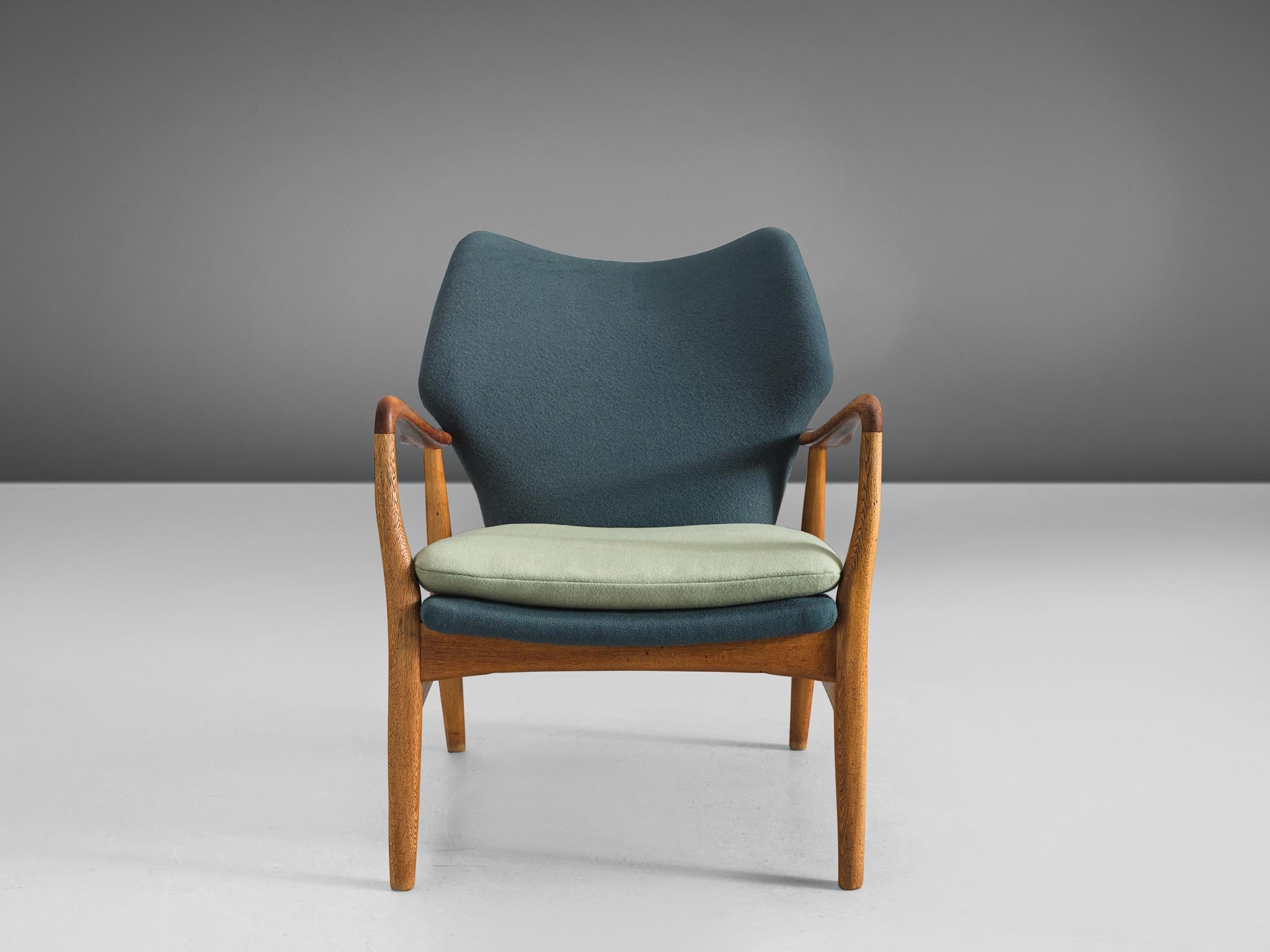 Danish Aksel Bender Madsen Teak and Oak Lounge Chair