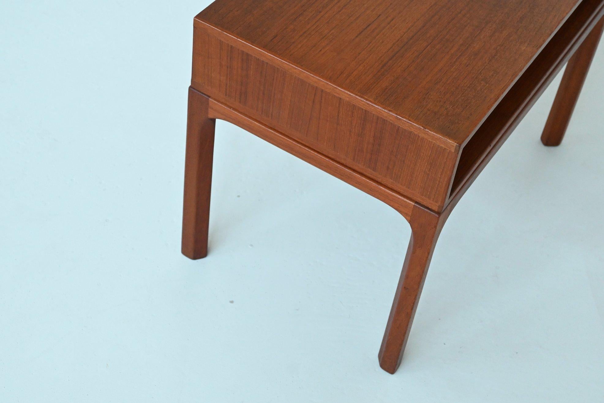 Teak Aksel Kjersgaard bedside table or nightstand in teak Odder Denmark 1960