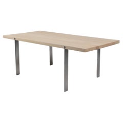 Aksel Kjersgaard coffee table in ash and stainless steel.