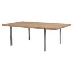 Aksel Kjersgaard coffee table in oak and stainless steel.