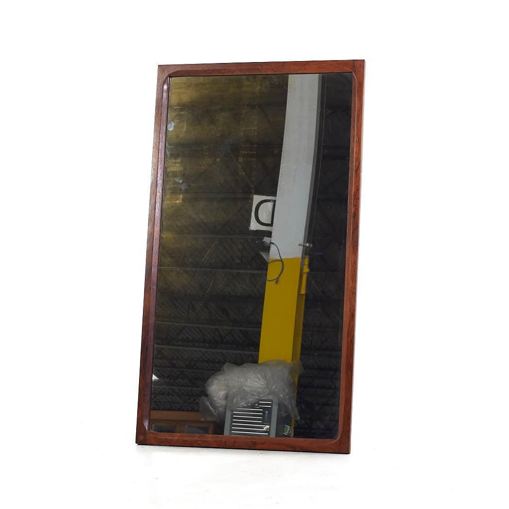Aksel Kjersgaard for Odder Mid Century Danish Rosewood Mirror In Good Condition For Sale In Countryside, IL