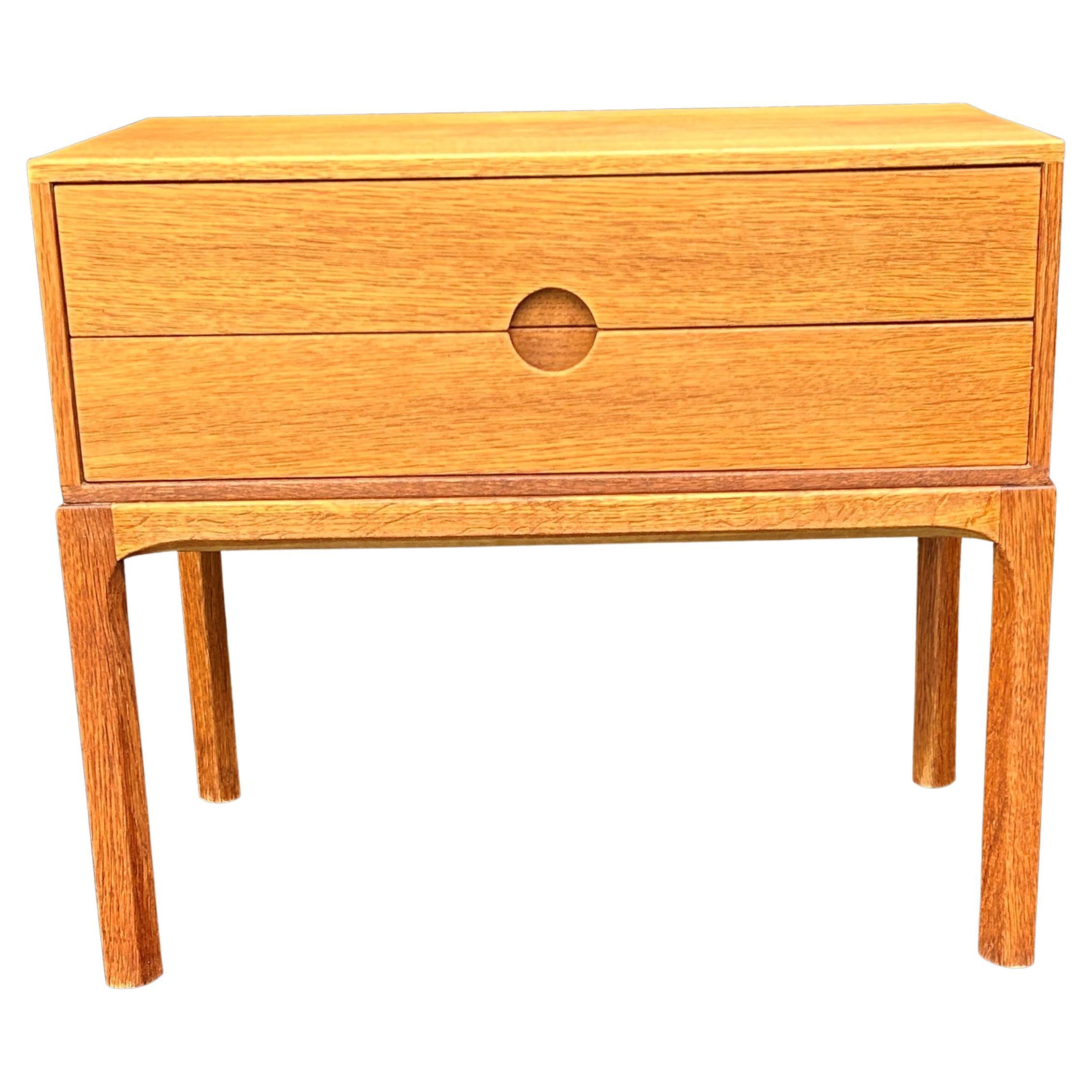 Aksel Kjersgaard Hall Set of a 2 Drawer Cabinet and Matching Wall Mirror
