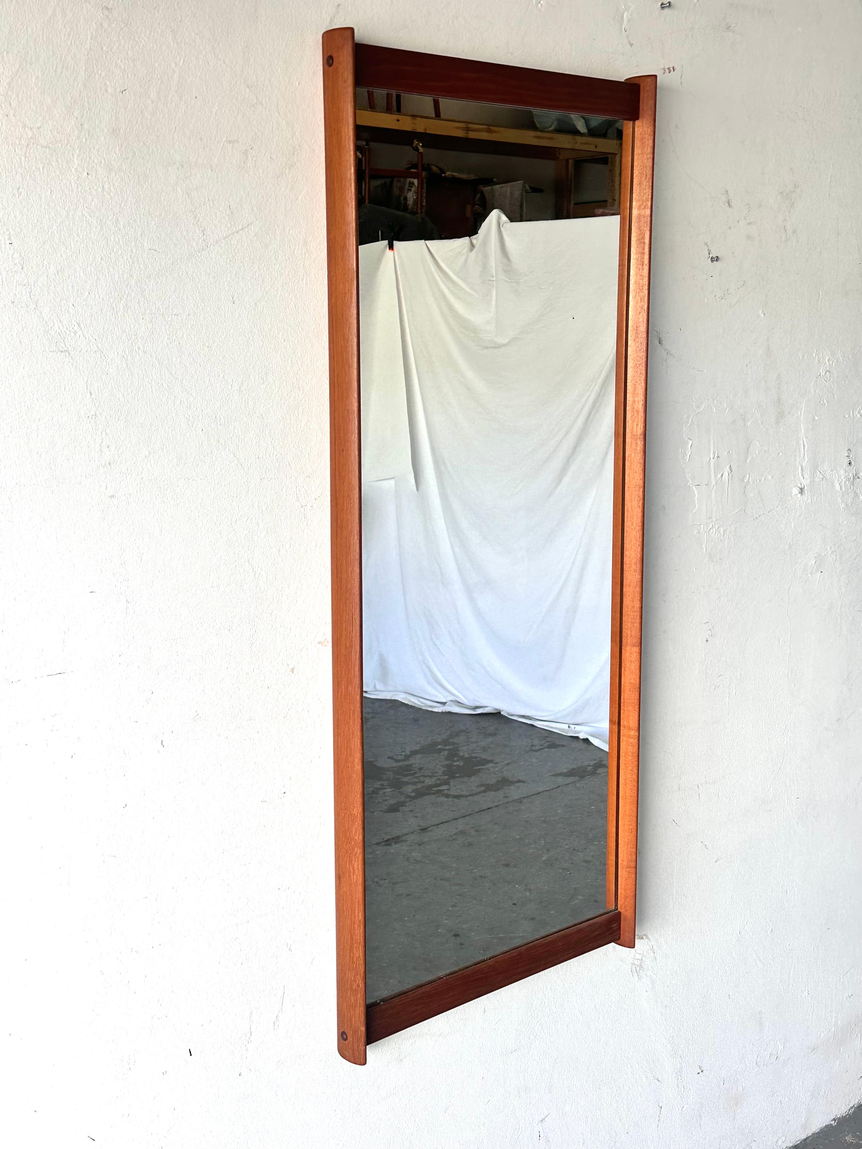 Aksel Kjersgaard Odder Model 220 Danish Modern Solid Teak Wall  Mirror For Sale 6