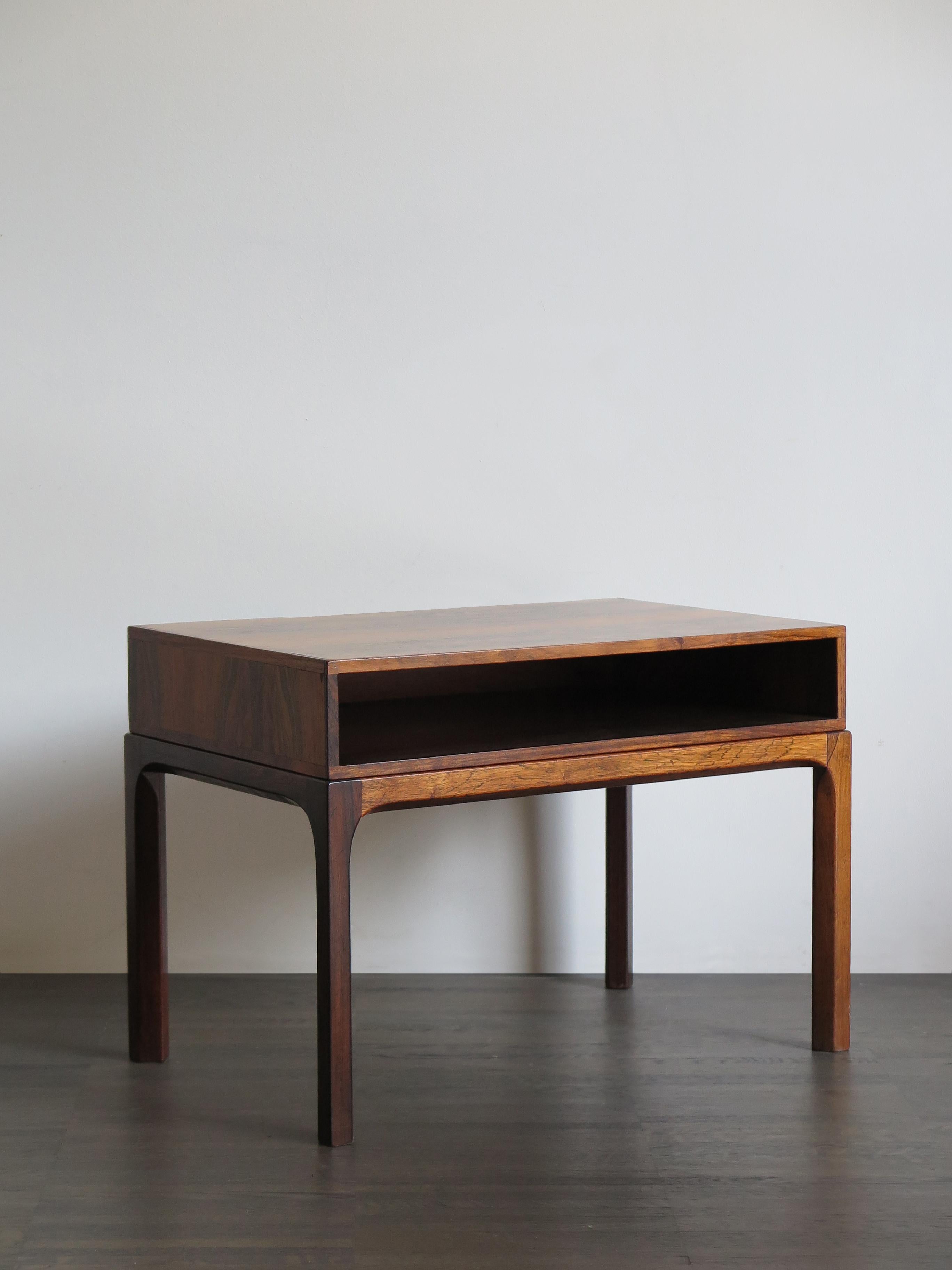 Scandinavian dark wood bedside table or side table design Aksel Kjersgaard for Odder Furniture, 1950s made in Denmark 1960s.


Please note that the item is original of the period and this shows normal signs of age and use.