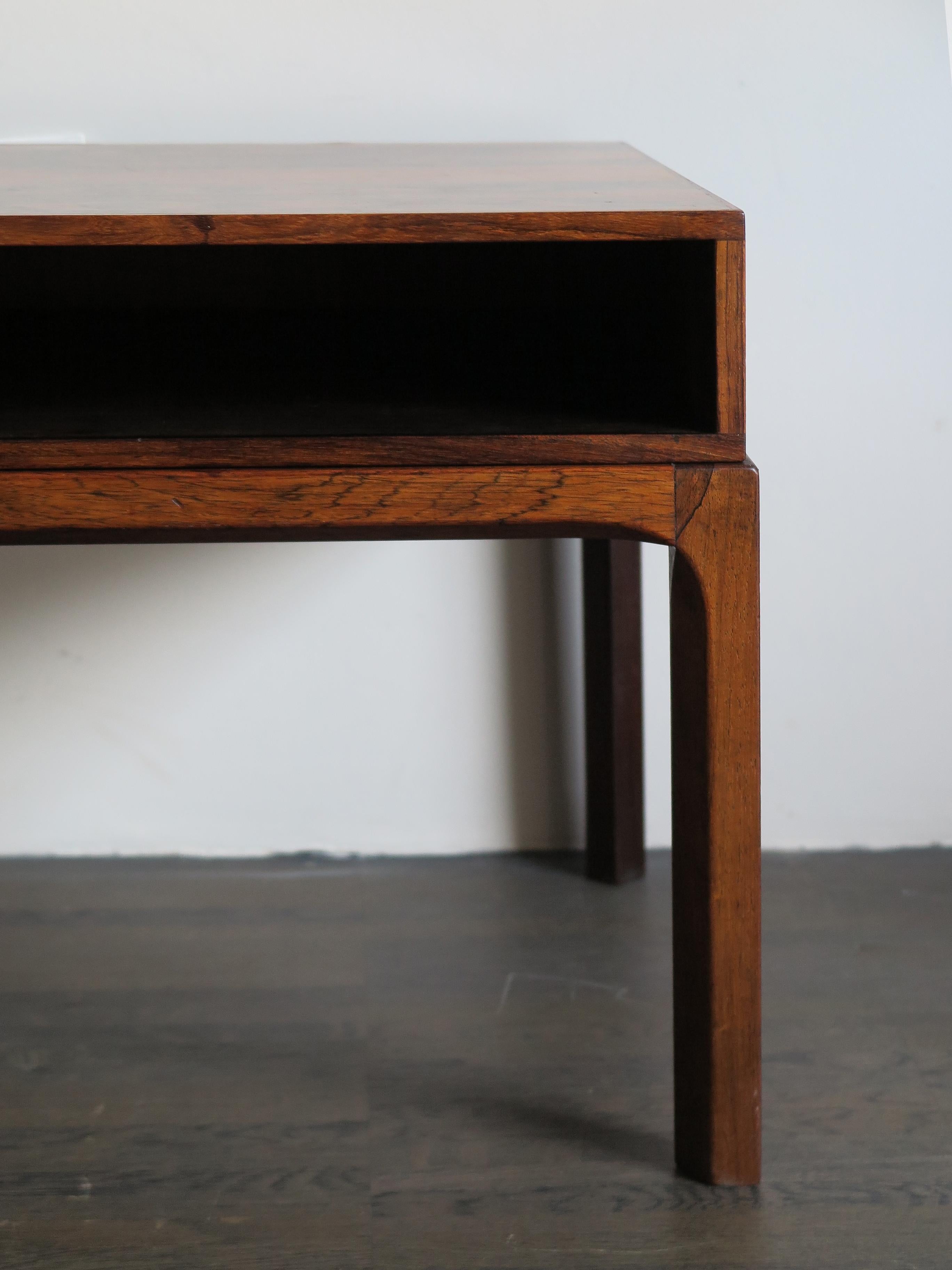 Scandinavian Modern Aksel Kjersgaard Scandinavian Dark Wood Bedside Table for Odder Furniture, 1960s