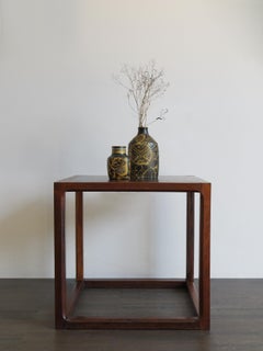 Aksel Kjersgaard Scandinavian Dark Wood Nightstand or Coffee Table, 1950s