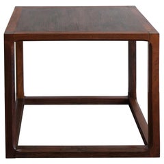 Aksel Kjersgaard Scandinavian Dark Wood Nightstand or Coffee Table, 1950s