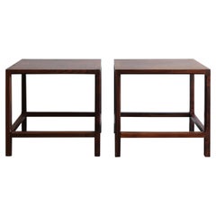 Aksel Kjersgaard Scandinavian Dark Wood Nightstands or Coffee Tables, 1950s