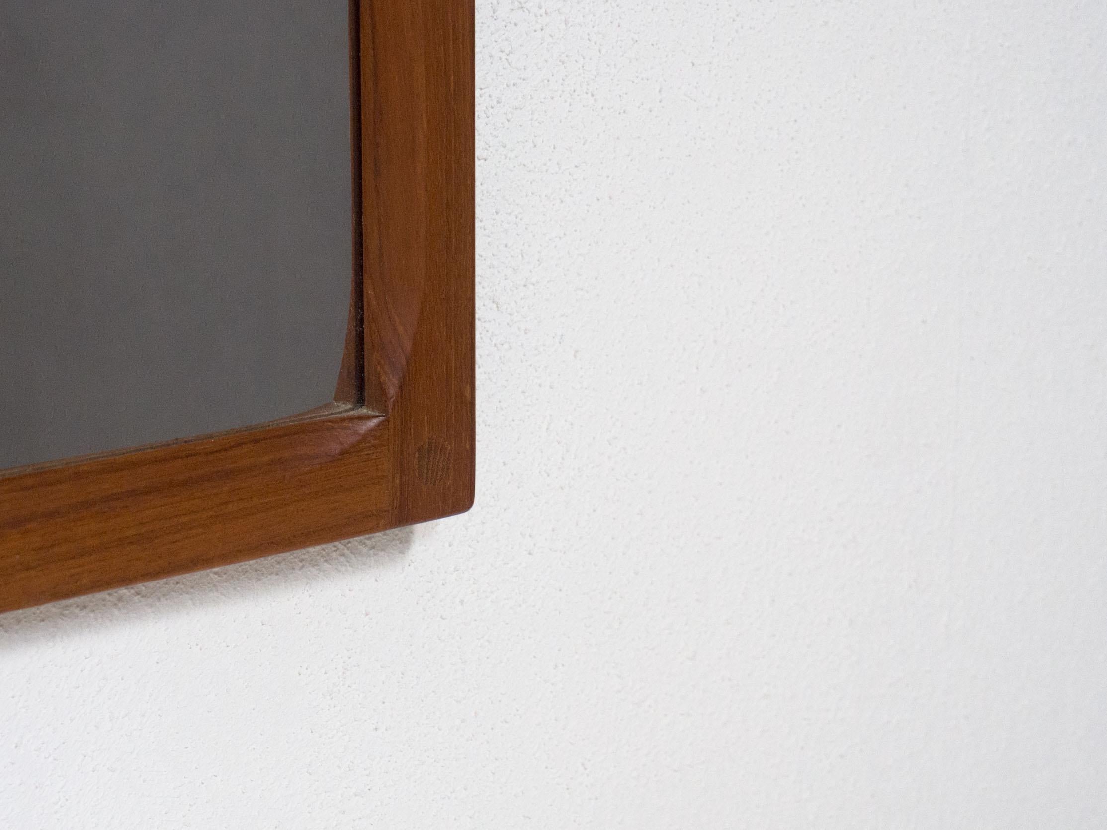 Danish Aksel Kjersgaard teak mirror – Kai Kristiansen For Sale