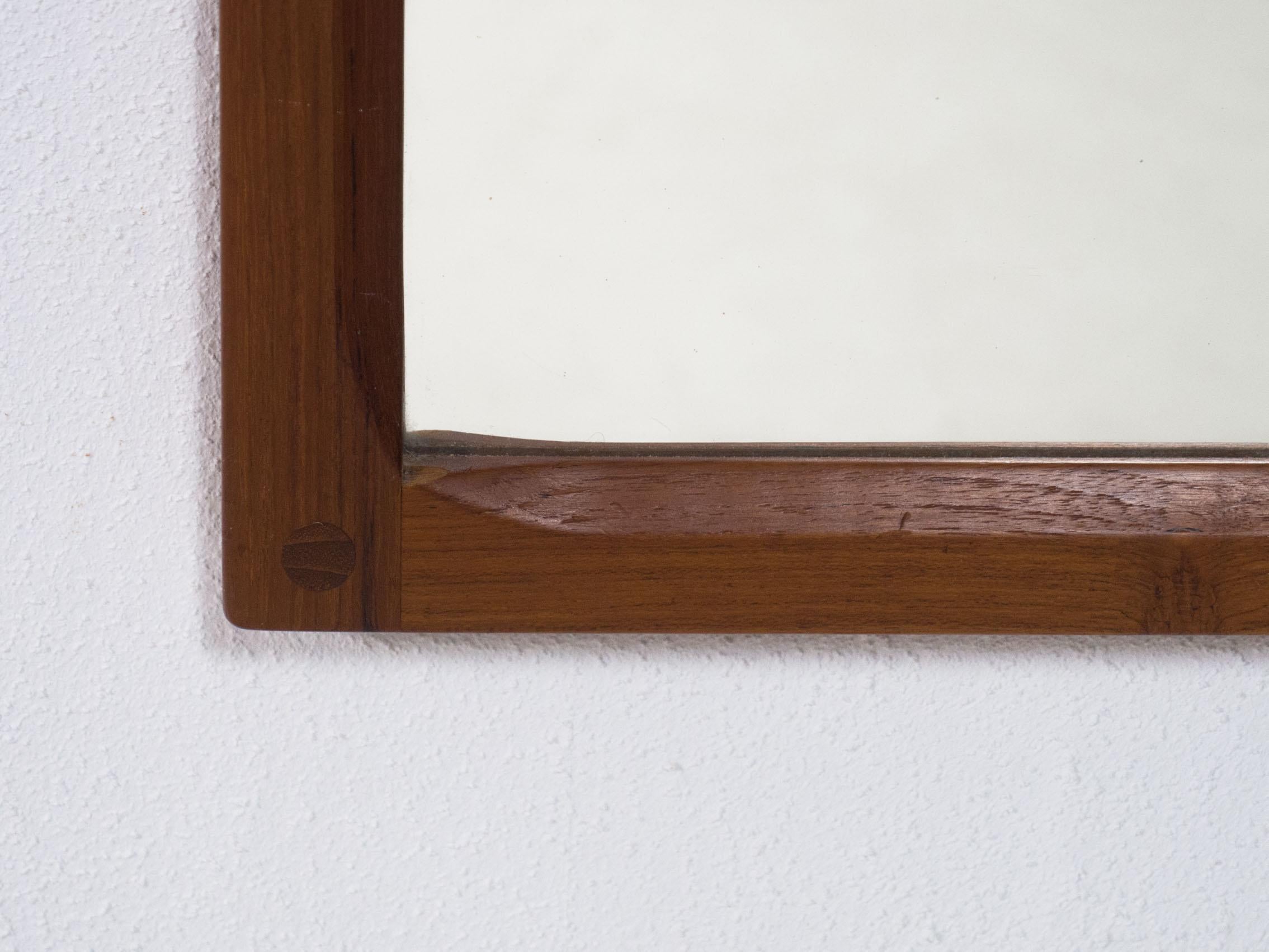 Aksel Kjersgaard teak mirror – Kai Kristiansen In Good Condition For Sale In Heerhugowaard, NL