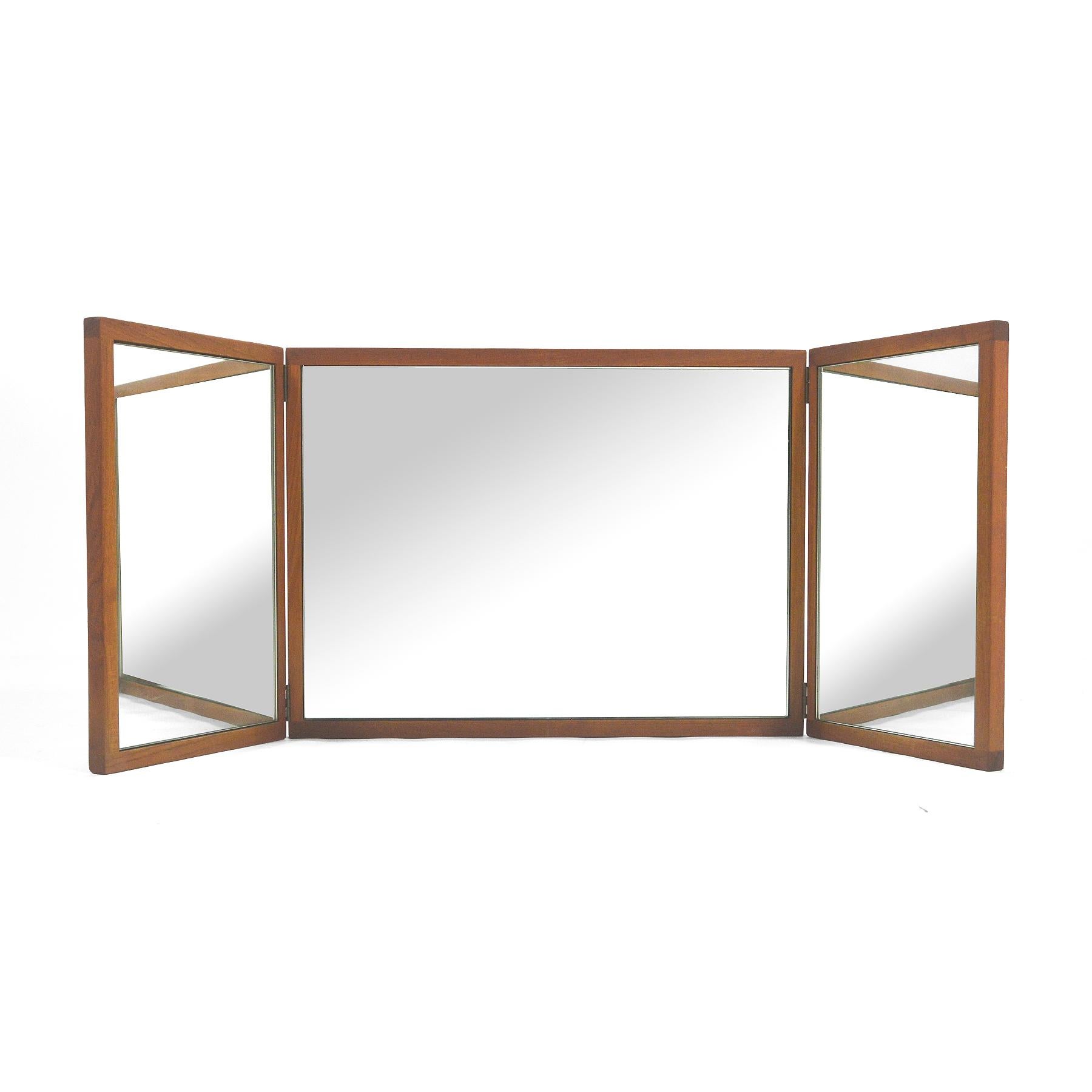 Aksel Kjersgaard Teak Tri-fold Vanity Mirror 1