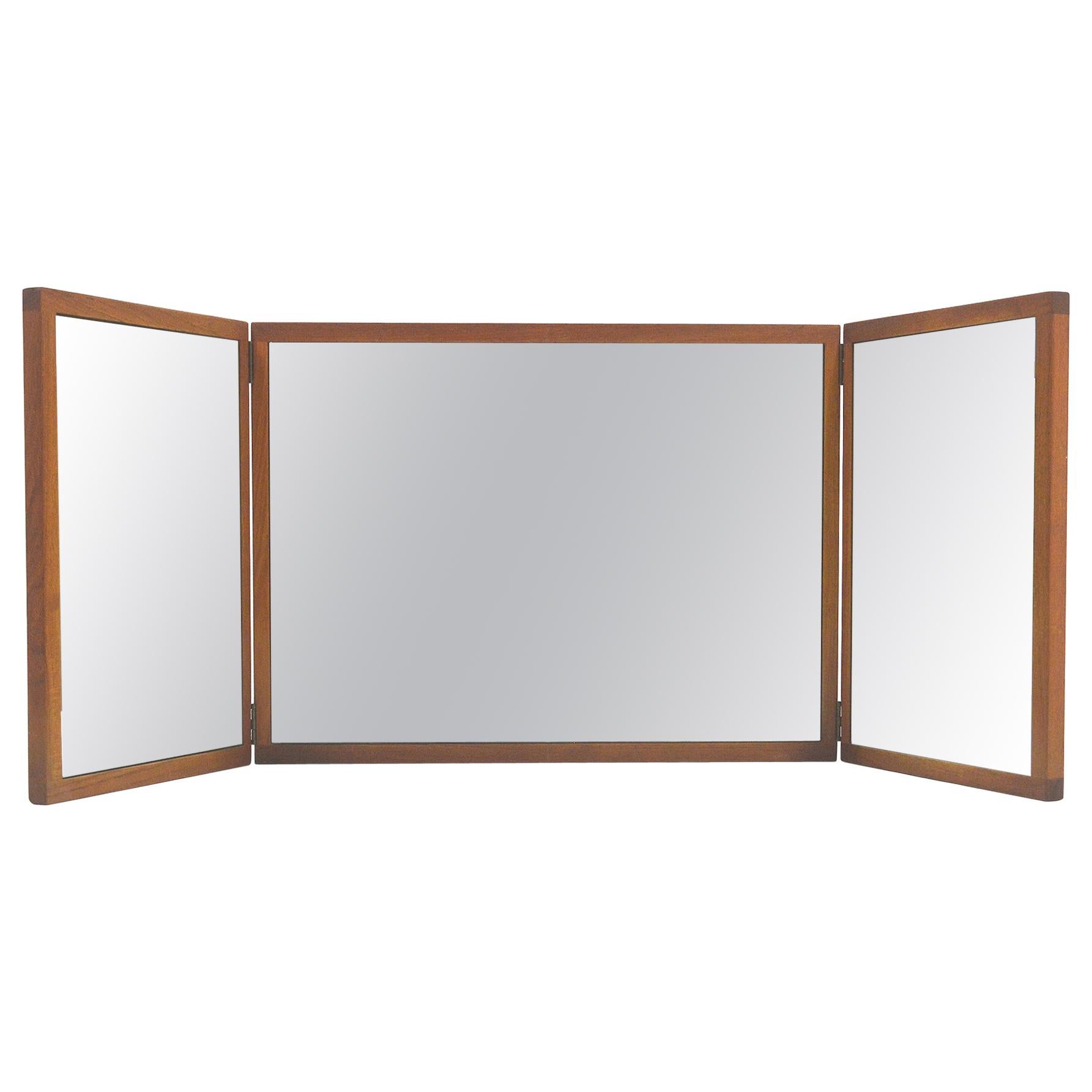 Aksel Kjersgaard Teak Tri-fold Vanity Mirror