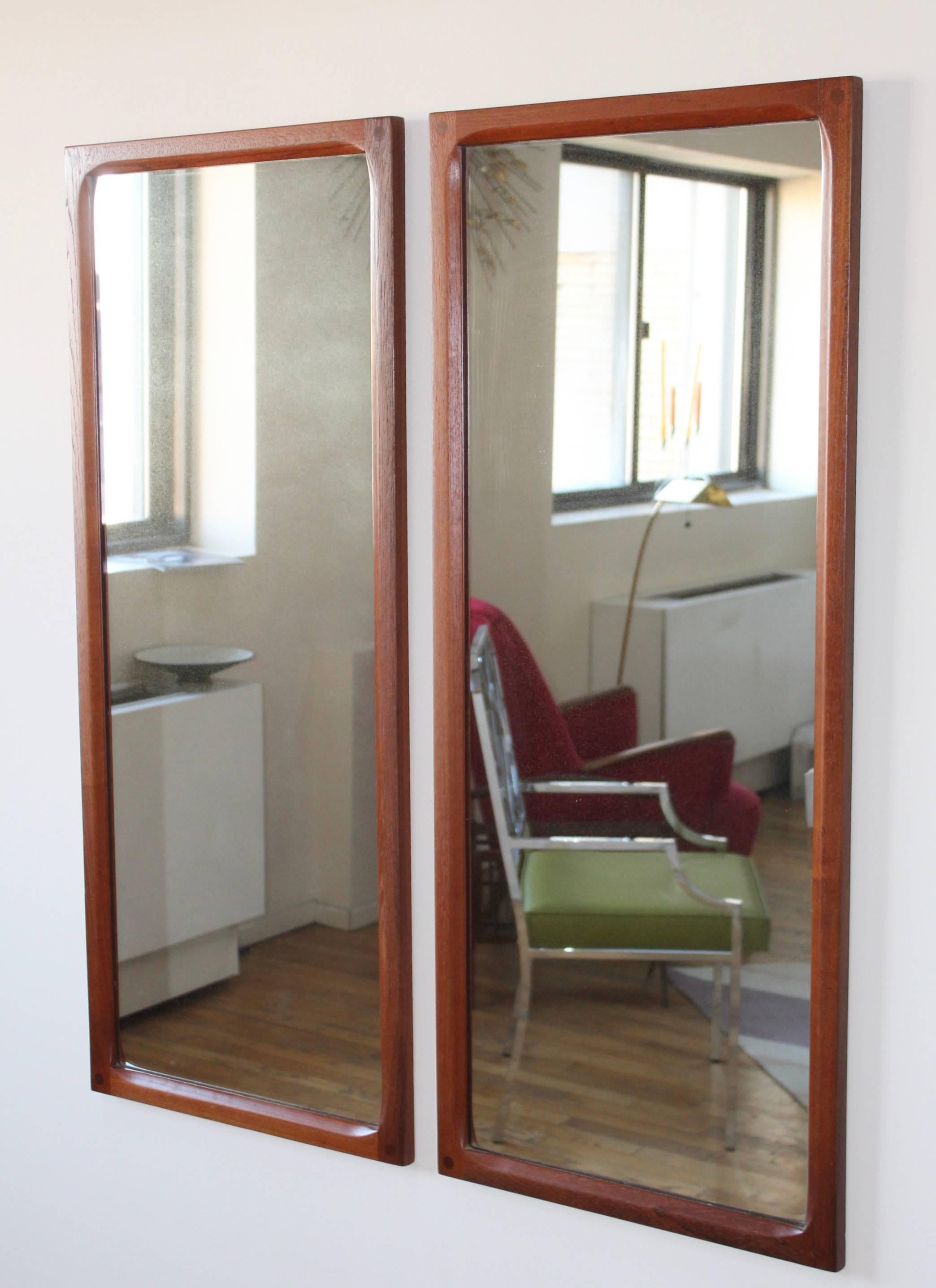 Mid-Century Modern Aksel Kjesgaard Teak Mirrors