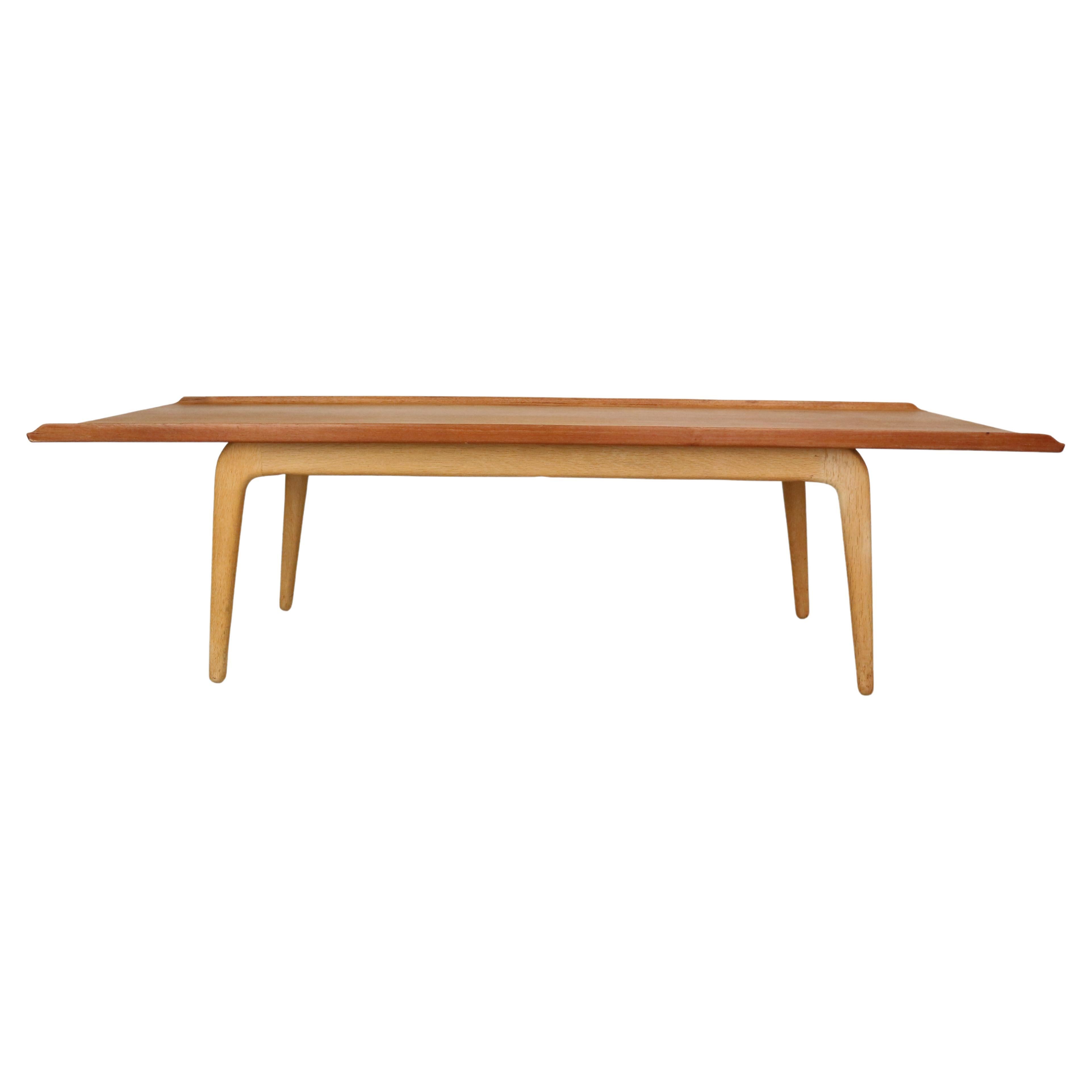 Table basse en teck et chêne Aksel Madsen pour Bovenkamp, 1957, Pays-Bas