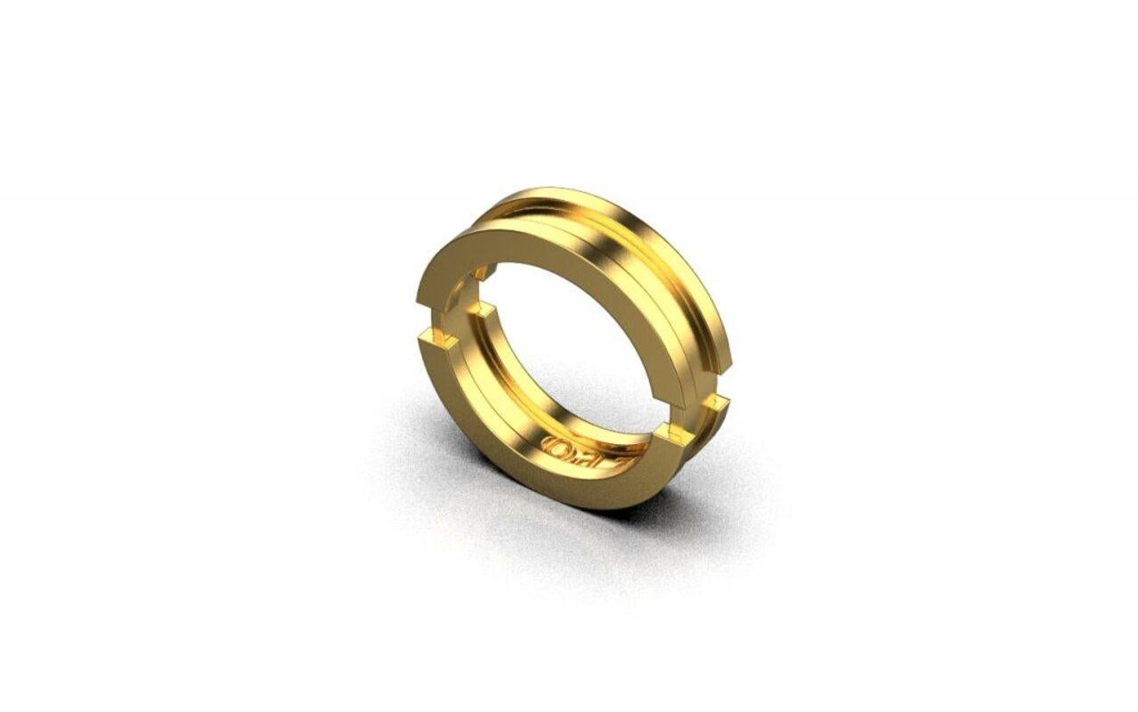 Aku Ring, 18k Gold In New Condition For Sale In Leigh-On-Sea, GB