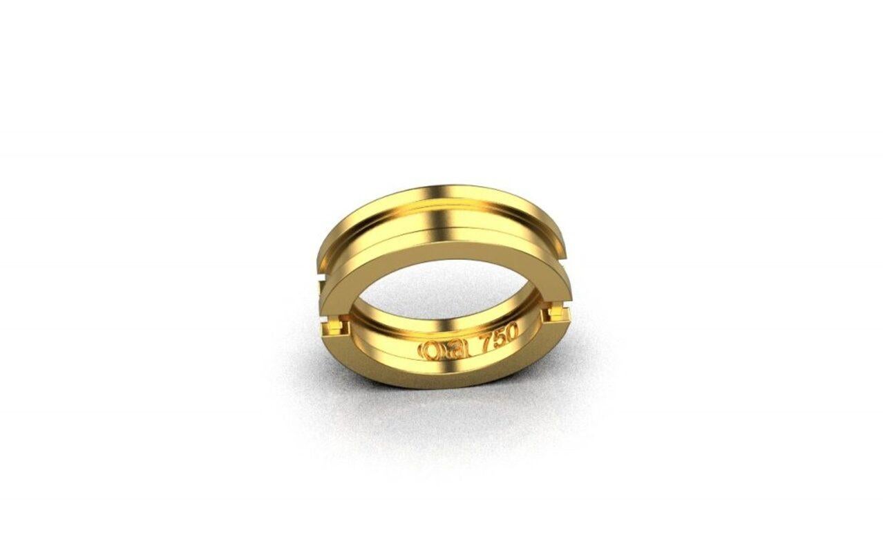 Women's or Men's Aku Ring, 18k Gold For Sale
