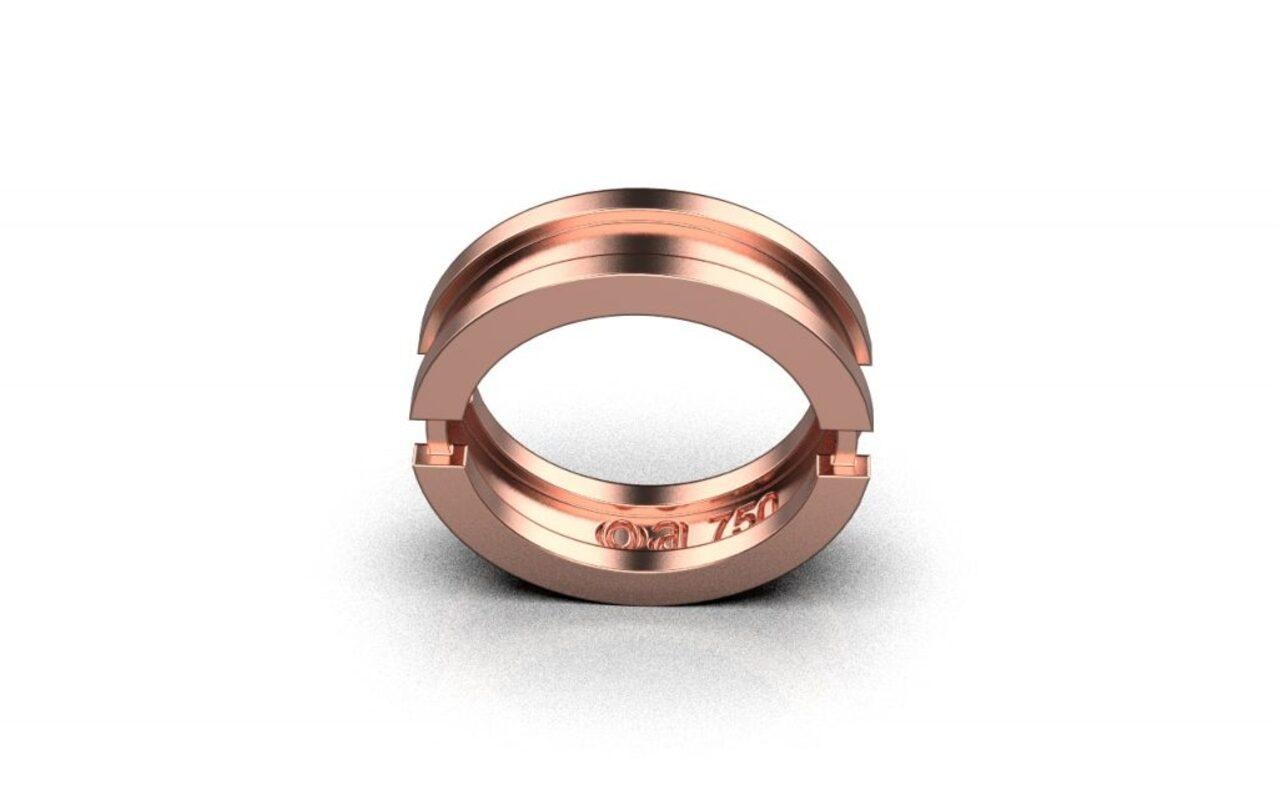 Aku Ring, 18k Rose Gold In New Condition For Sale In Leigh-On-Sea, GB