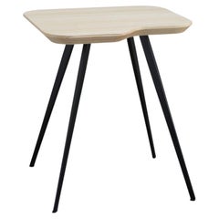 Petite table basse Aky-Met, bois, métal, salon, contrat, naturel