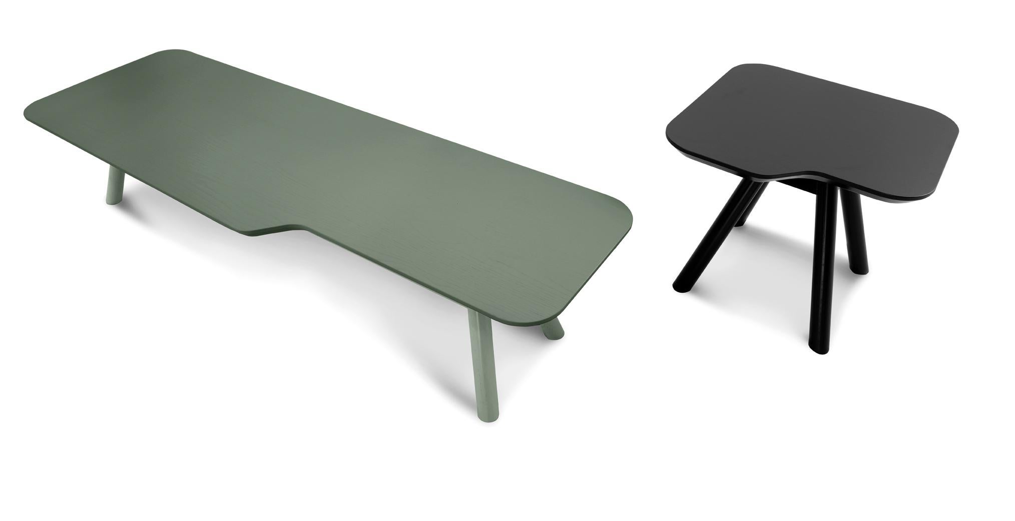 Peint Table basse Aky Small Table, Bois, Living, Lounge, Contract, Hotel, Bar, Coffee en vente