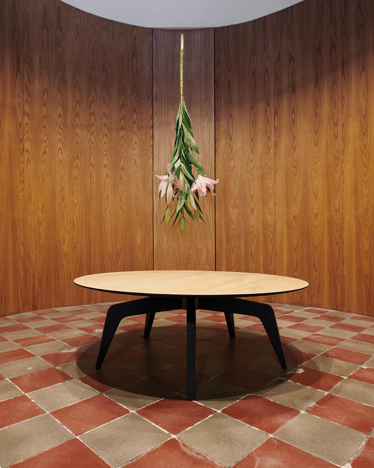 AL 102 - Contemporary Sculptural Solid Oak Coffee Table with Sci-Fi Influence For Sale 10