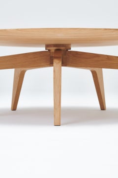 AL 102 - Contemporary Sculptural Solid Oak Coffee Table with Sci-Fi Influence