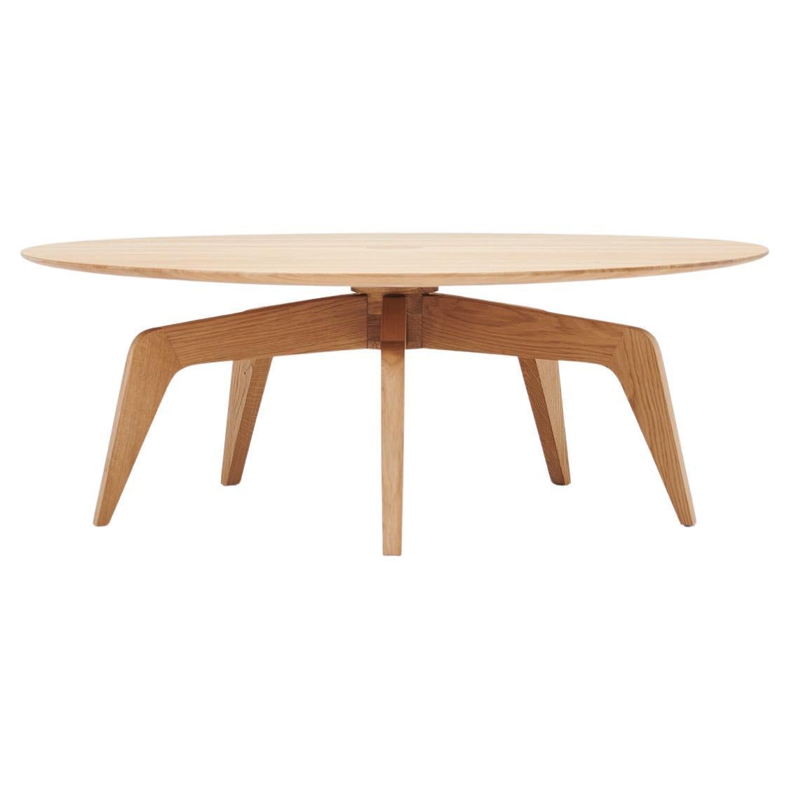 AL 102 - Contemporary Sculptural Solid Oak Coffee Table with Sci-Fi Influence For Sale