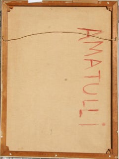 Woman with Flower and Bird, Psychedelic Oil Painting by Al Amatulli