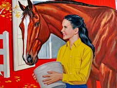 Copertina originale di "National Velvet", grafica dai colori vivaci