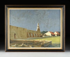 "MISSIONE SAN JUAN CAPISTRANO" SAN ANTONIO TEXAS 44 X 56 DIMENSIONI DELLA CORNICE ARTISTA TEXANO