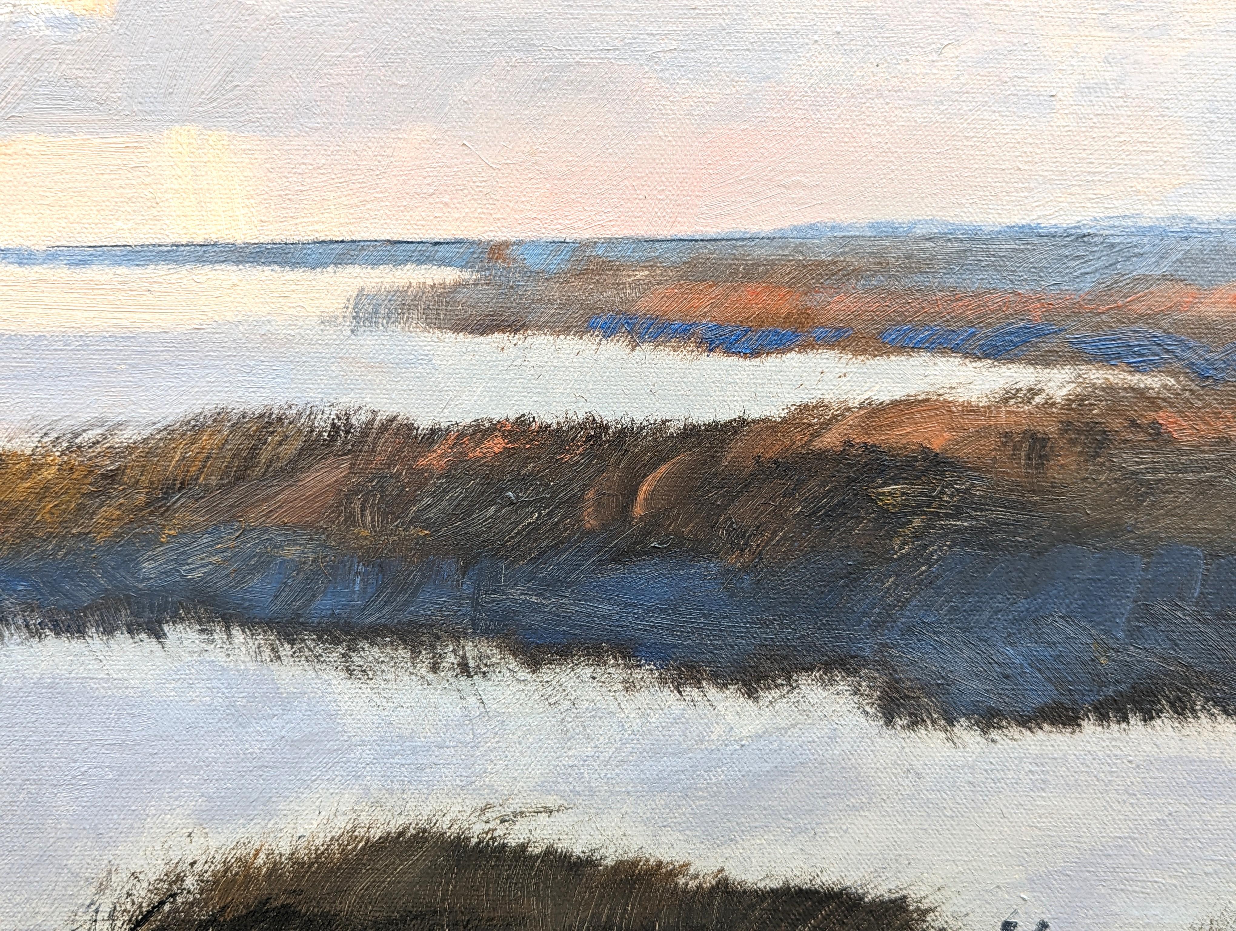 « Outlook Promising », peinture figurative naturaliste de paysage côtier du Texas en vente 6