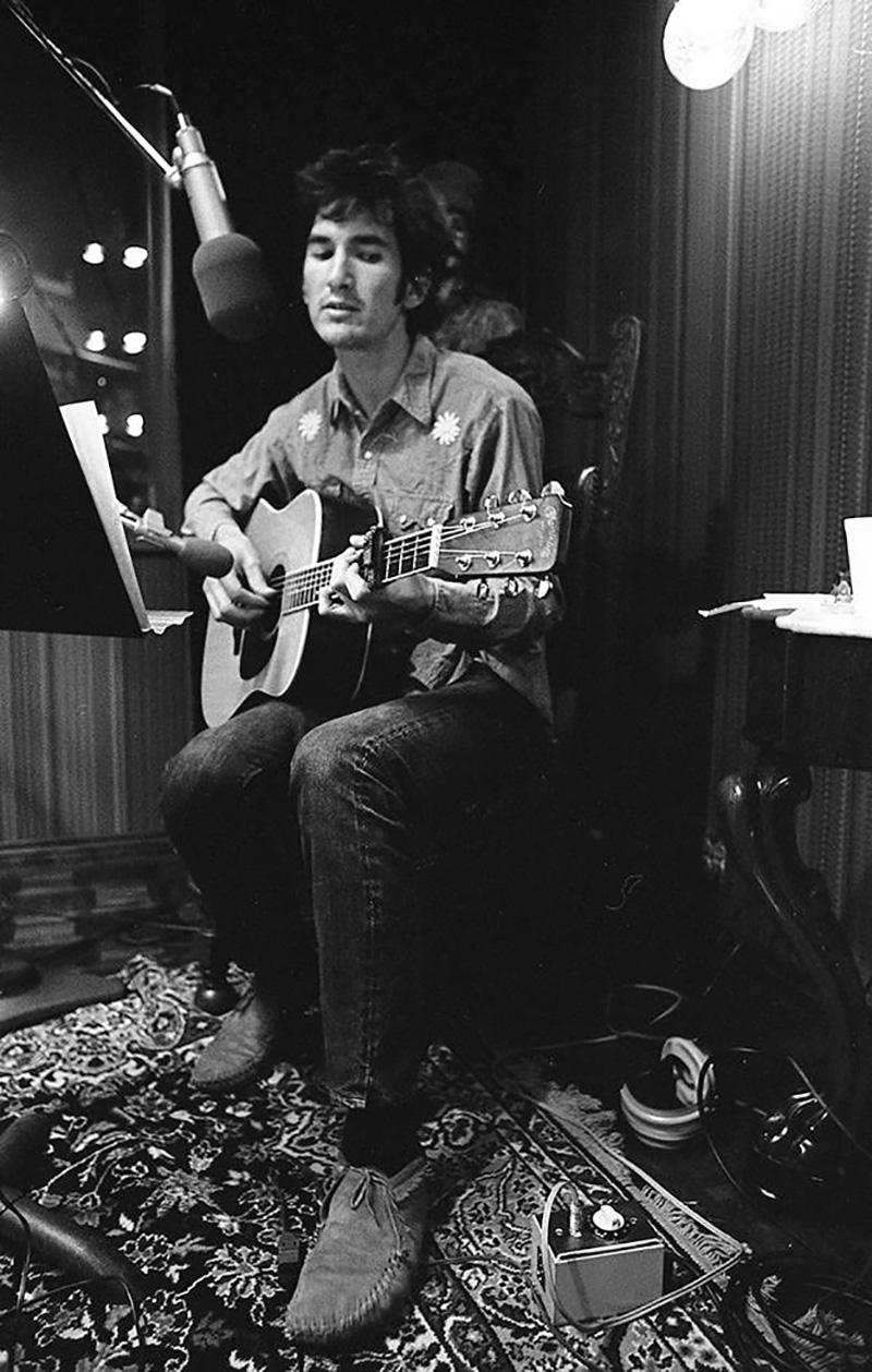 Al Clayton Black and White Photograph - Townes Van Zandt, 1973