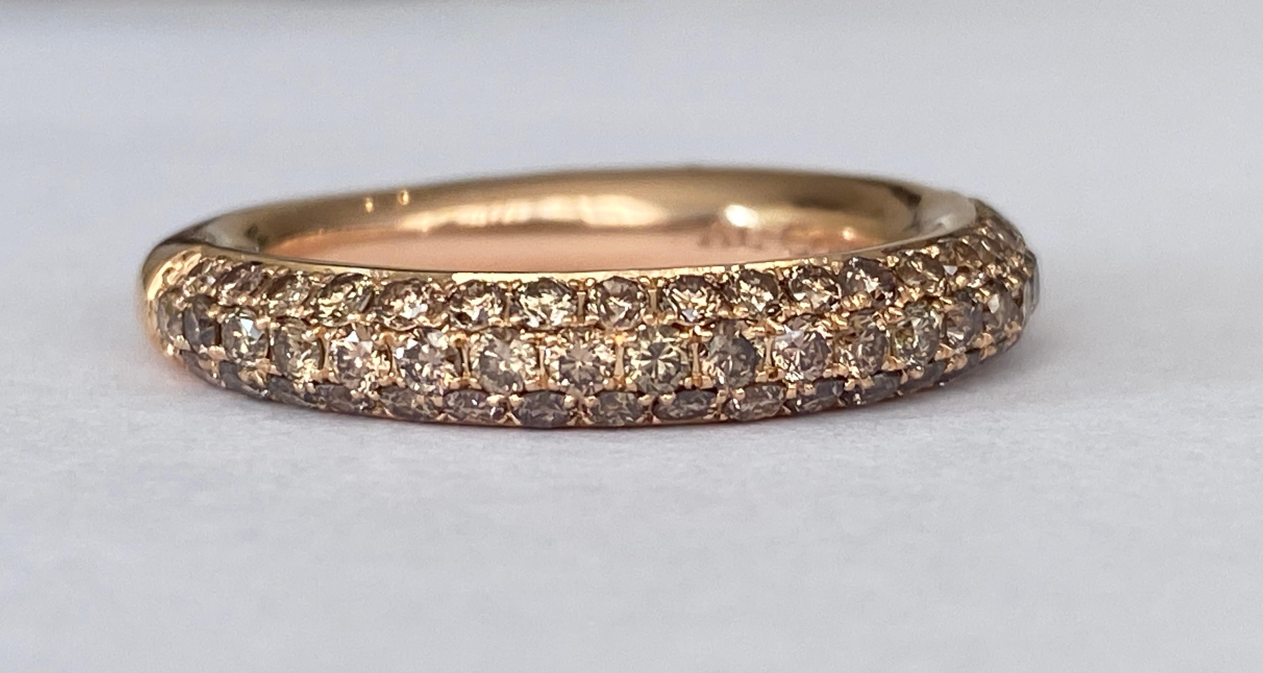 Al Coro 18 kt Roségold Diamantbandring Amori mit Diamanten (Brillantschliff)