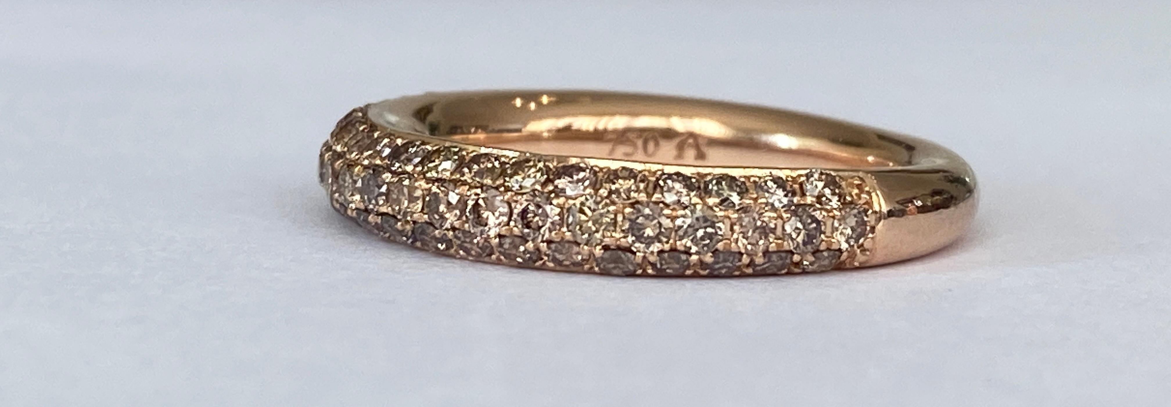 Al Coro 18 kt Roségold Diamantbandring Amori mit Diamanten für Damen oder Herren