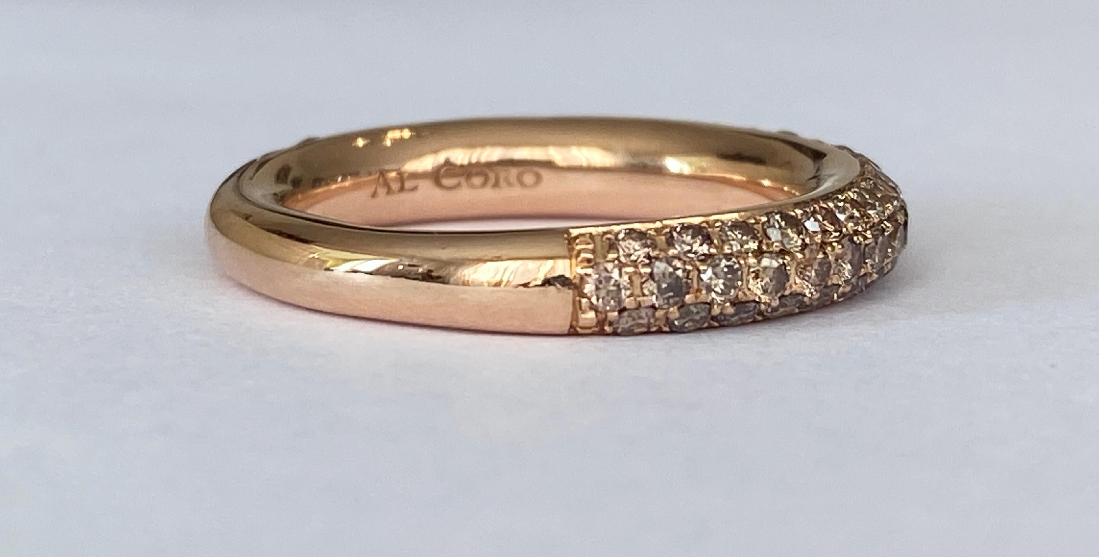 Al Coro 18 kt Roségold Diamantbandring Amori mit Diamanten 3