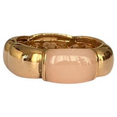 Al Coro La Piazza Chalcedonring aus 18 Karat Roségold mit Chalcedon