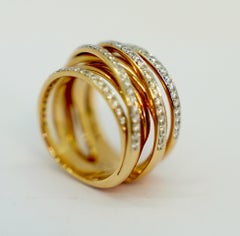 Al Coro Serenata Damen-Diamant-Designerring aus 18 Karat Roségold