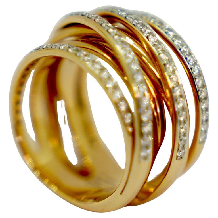 Al Coro Serenata Ladies' Diamond Designer Ring in 18k rose gold