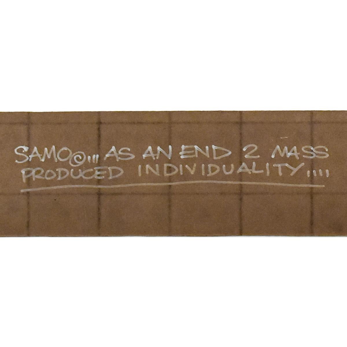Far 2 Embarrassing 2 Admit/ SAMO(c) As an End... (Double Sided Original Artwork) For Sale 2