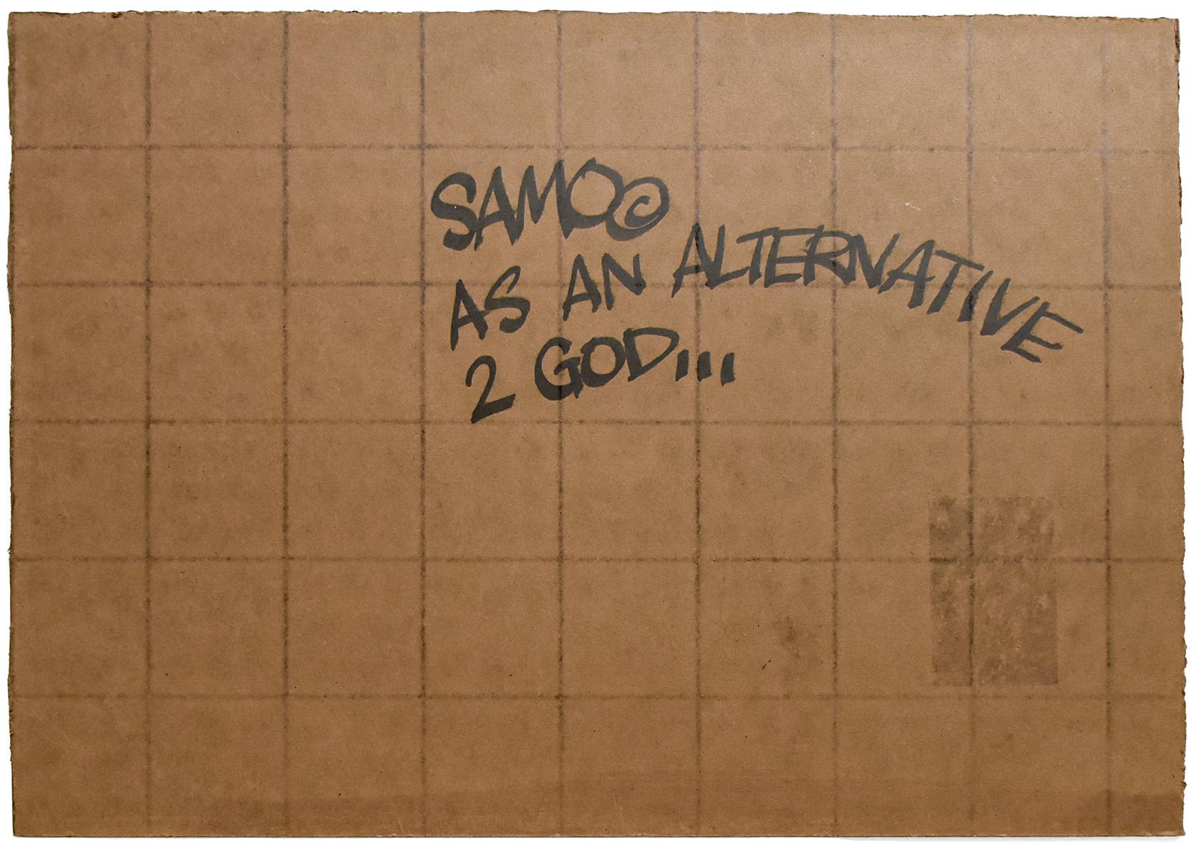 SAMO(c) Como Alternativa... /Went 2 Big City...(Obra de Arte Original de Doble Cara) - Painting Contemporáneo de Al Diaz