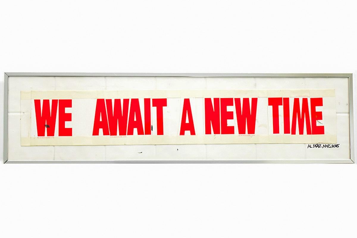 SAMO(c) As an End to.../ We Await a New Time (Double Sided Original Artwork) - Mixed Media Art de Al Diaz