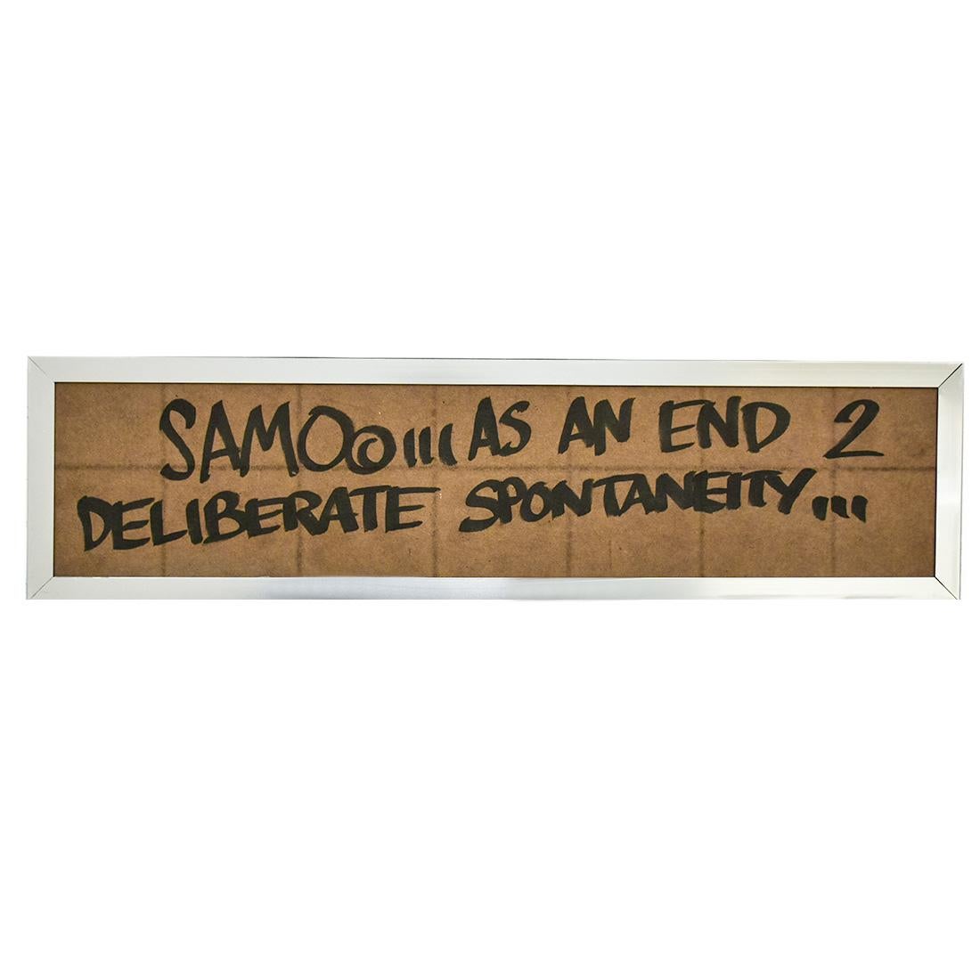 We Await a New Time / SAMO(c)…As an End to Deliberate Spontaneity (Original) - Contemporary Painting by Al Diaz